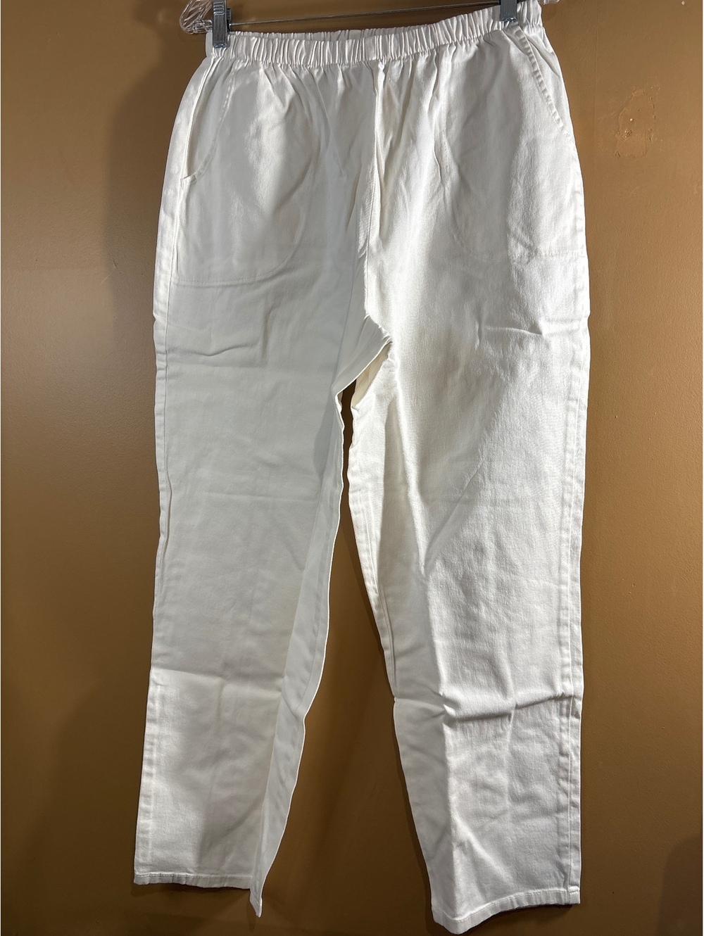 HC1263. d&co. Denim + Company White Elastic Waist Pants Size XL